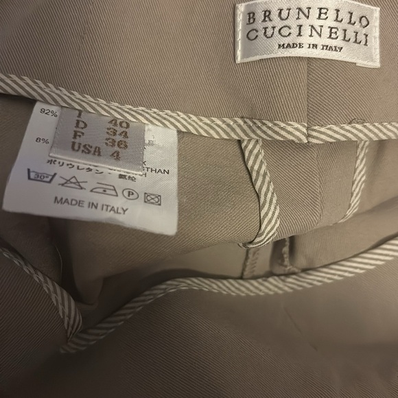 Brunello Cucinelli Women’s Tan Pants Size 4 - Picture 5 of 5